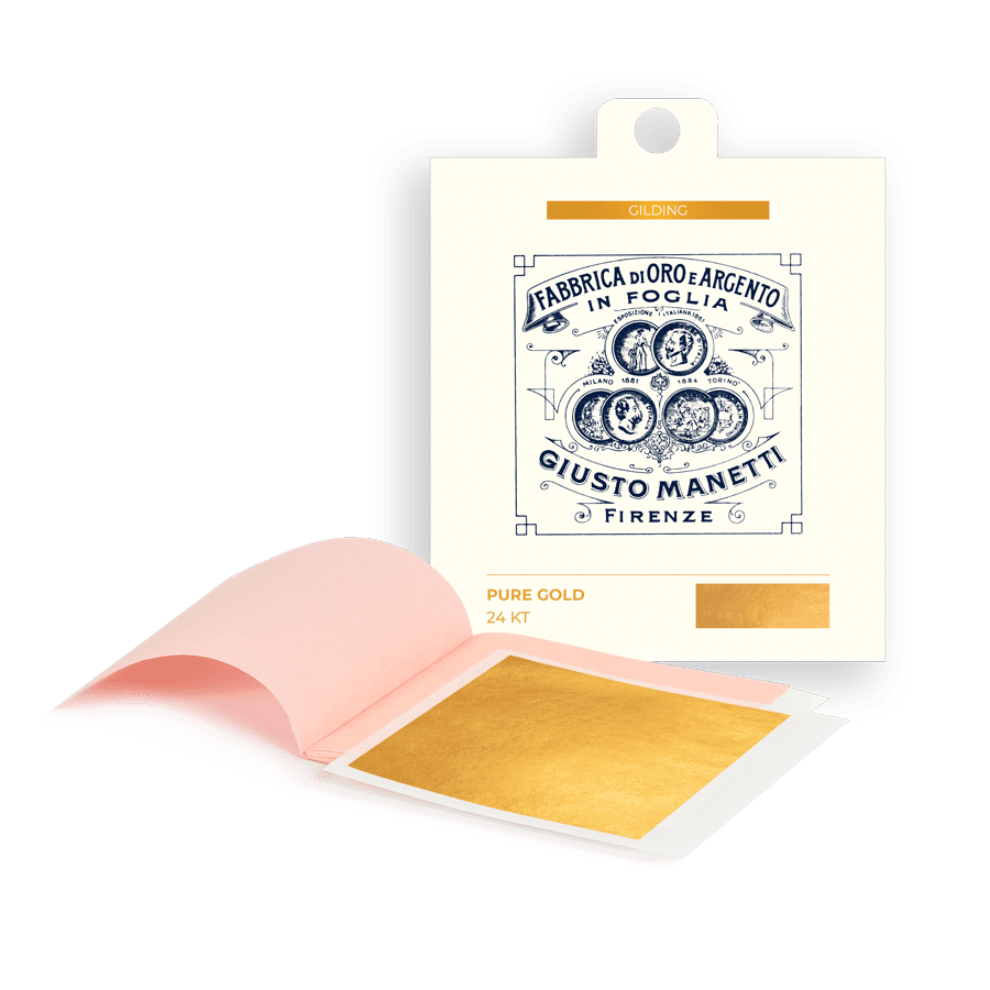 Gold leaf books – 80×80 mm – 16 grams – Pure gold 24 kt