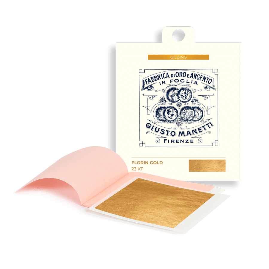 Gold leaf books – 80×80 mm – 14 grams – Florin gold 23 kt
