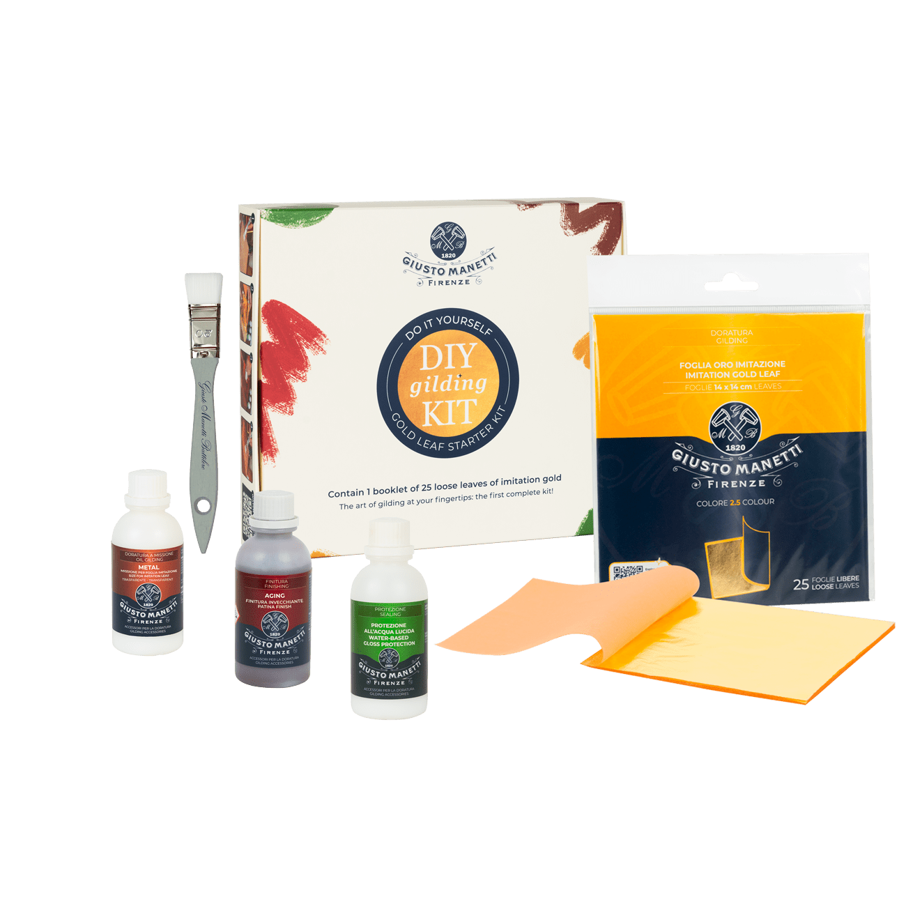 Kit – Gilding with imitation gold leaf